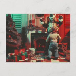 Retro julskräck vykort