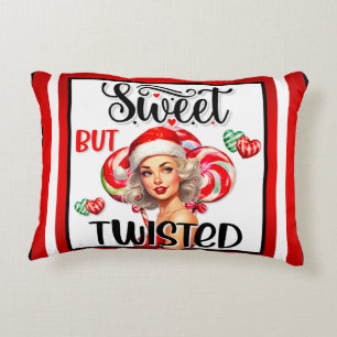 Retro-julsöt i Twisted-Pinupet Prydnadskudde