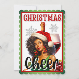 Retro Julstämning Pinup Tack Kort