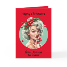 Retro-julstappflicka på 1950-talet - björnbär