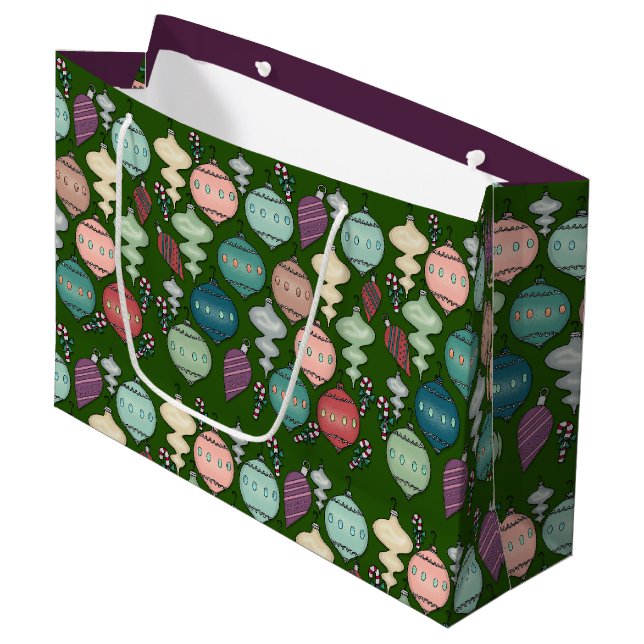 Retro jultillbakaläggande - pastell på flaskagrönt (Framsidan Vinklad)