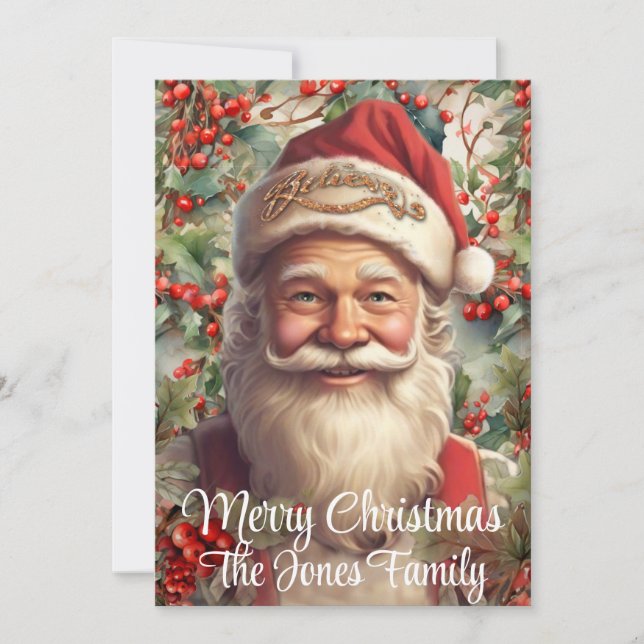 Retro julTomte  Julkort (Framsida)