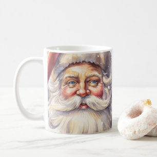 Retro Jultomten i en rödhatt jul Kaffemugg