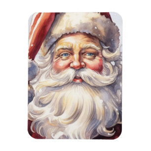 Retro Jultomten i en rödhatt jul Magnet