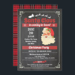 Retro Jultomten jul-chalkboard party Inbjudningar<br><div class="desc">[All text är redigerbar,  förutom "eat,  Drack & God jul"]Hämta den här snyggten nu!
Tillfälle: Jul party,  Santa party,  gatublocket party,  kyrka och välgörenhetsevenemang,  husuppvärmning,  pension party,  öppna husTema: Jul,  Jultomten Stil: retro,  vintageColors: röd,  vit,  gråGrafik: vintage Jultomten,  retypografi,  krita,  buffelrött plätering,  tartan</div>