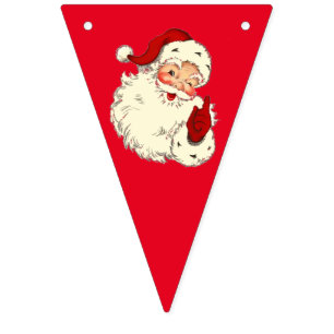 Retro Jultomten jul Vimplar