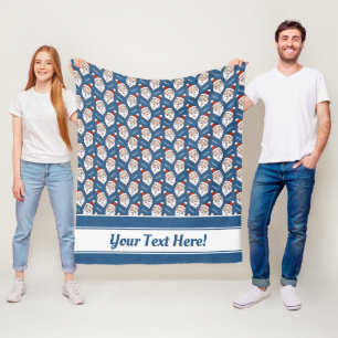 Retro Jultomten Red White och Blue jul Fleecefilt