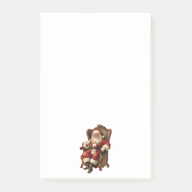 Retro Jultomten Sitta under julen Post-it Block (Framsida)