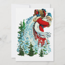 Retro jultomten Skapar Snö Julkort