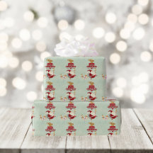 Retro Jultomten utklippt med Presenter