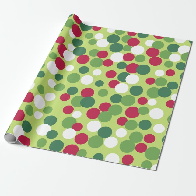 Retro-jultomter Wrapping Papper Presentpapper (Utrullad)
