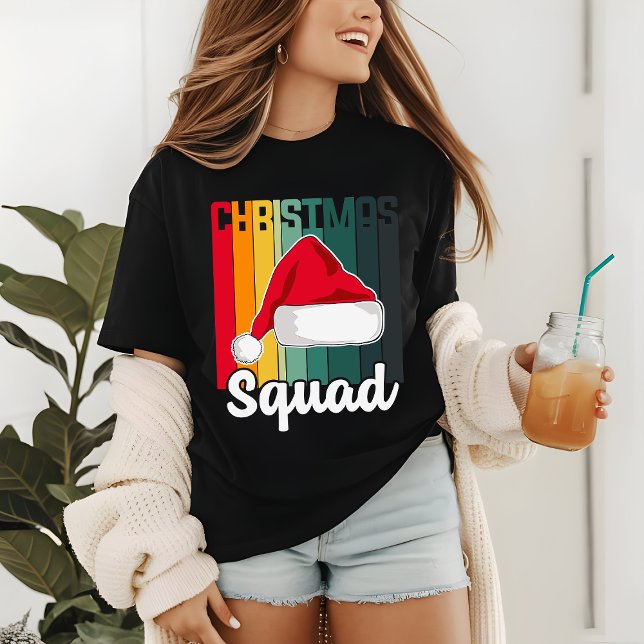 Retro-jultorset Santa Hat Festive T Shirt (Skapare uppladdad)