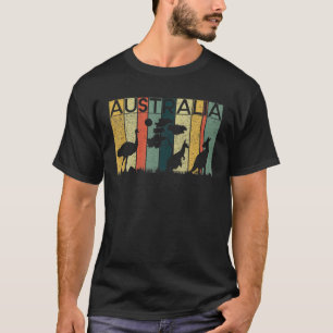 Retro Jumping Kangaroo Australian Day Australian T Shirt