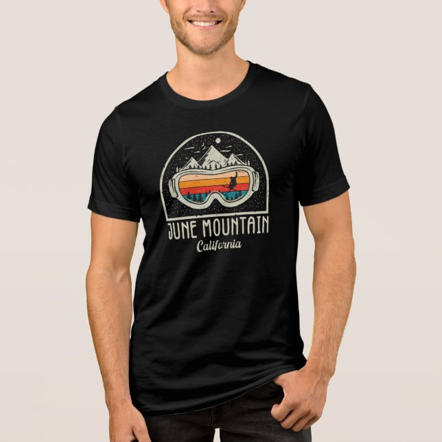 Retro June Mountain Ski T Shirt (Framsida)