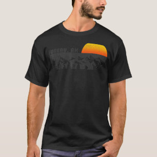 Retro Juneau Alaska Mountain Sunset T Shirt