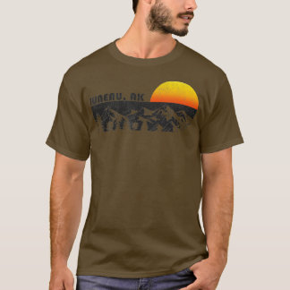 Retro Juneau Alaska Mountain Sunset TShirt T Shirt