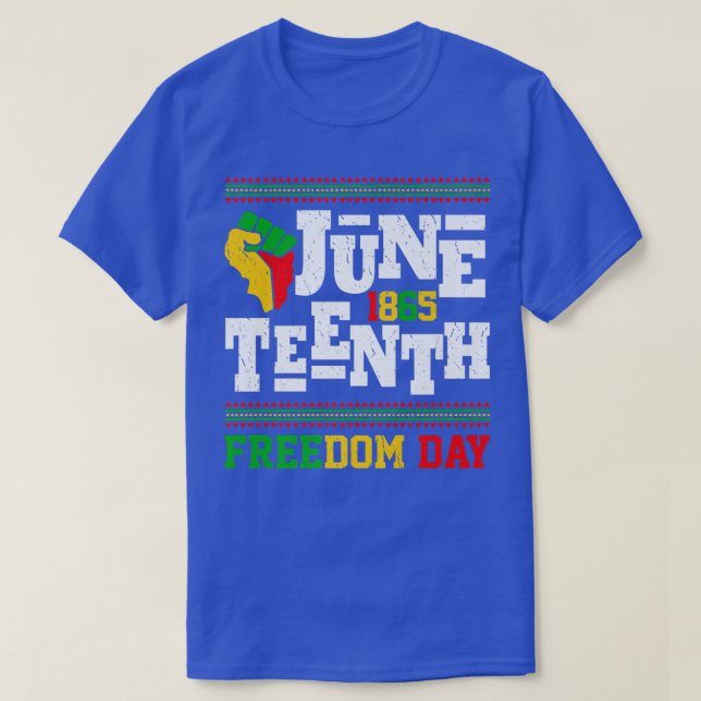 Retro Junttonde 18 65 African American Freedom Da T Shirt (Design framsida)