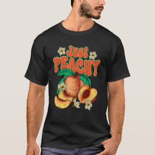 Retro Just Peachy Summer Fruit Georgia Peacher T Shirt