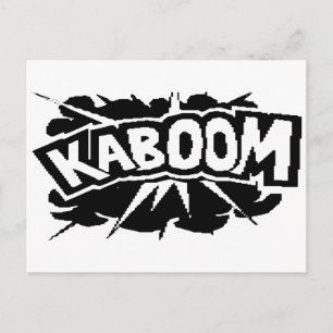 Retro KABOOM! Blast - svartvitt Vykort