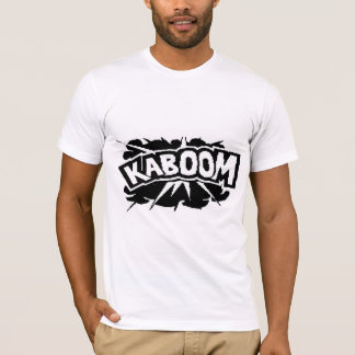 Retro KABOOM! Tryckvåg - svart & vit Tee Shirt