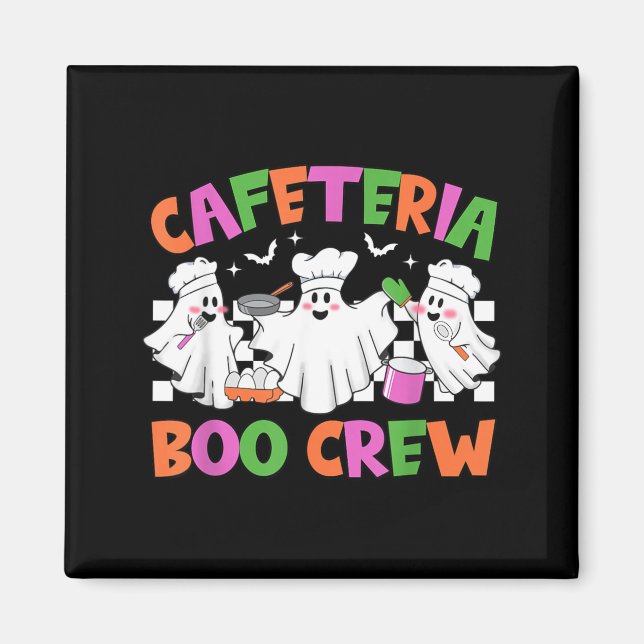 Retro Kafé Boo Crew Kaféarbetare Magnet (Framsidan)