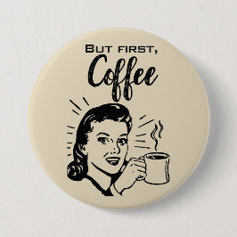 Retro kaffe första knappen knapp