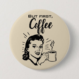 Retro kaffe första knappen knapp