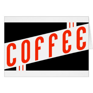 retro-kaffe hälsningskort
