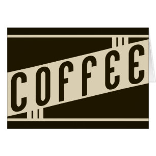 retro-kaffe hälsningskort