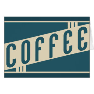 retro-kaffe hälsningskort