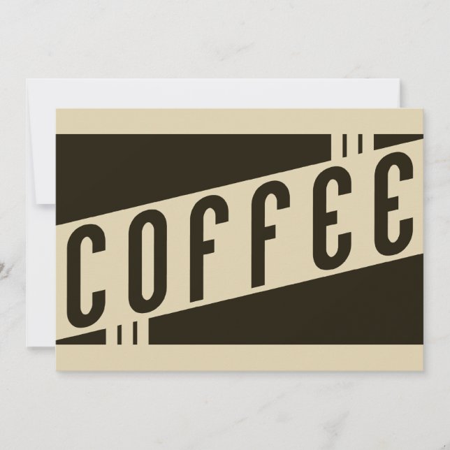 retro kaffe inbjudningar (Framsida)