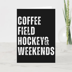 Retro kaffe landhockey och helger Rolig Hocke Kort