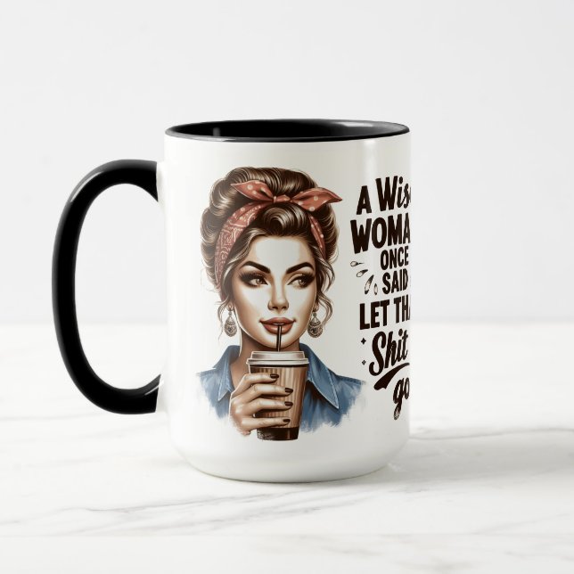 Retro Kaffe Mugg för Kvinnor med Attityd – Sarksat (Vänster)