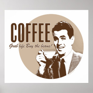 Retro kaffe (stil 1) poster