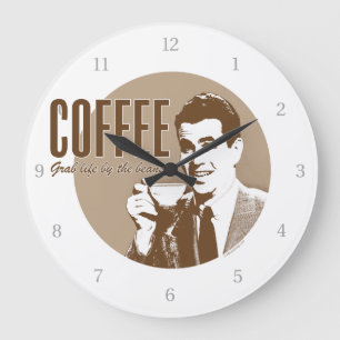 Retro kaffe stor klocka