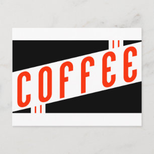 retro kaffe vykort
