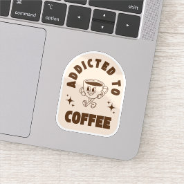 Retro Kaffeberoende Klistermärken
