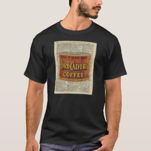 Retro kaffeCan för vintage på den gammala Tee Shirt