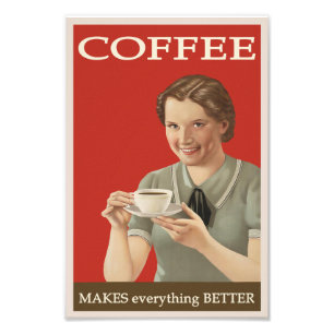 Retro-kaffedesign Fototryck