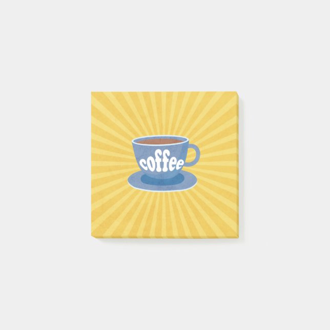 Retro-kaffedesign Post-it Block (Framsida)