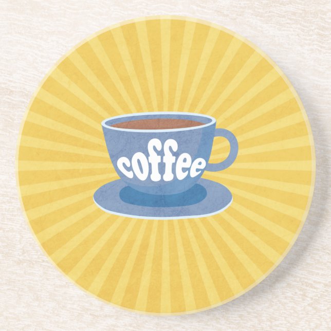 Retro-kaffedesign Underlägg (Framsidan)