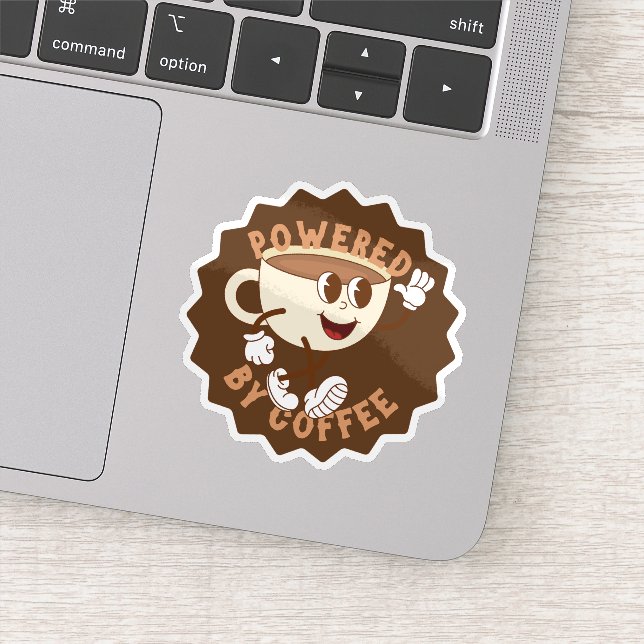 Retro Kaffedriven Klistermärken (Detalj)