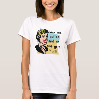 Retro kaffehumor tee shirt