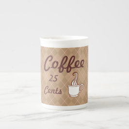 Retro Kaffekopp Present Benporslin Mugg