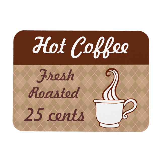 Retro kaffemagnet magnet (Horisontell)