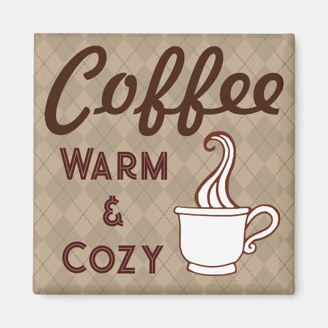 Retro kaffemagnet present magnet (Framsidan)