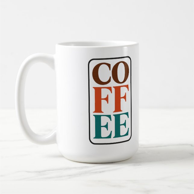 Retro kaffemugg för kaffeförälskare (Vänster)