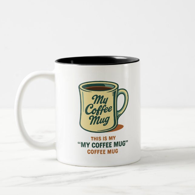 Retro kaffemugg humor design (Vänster)