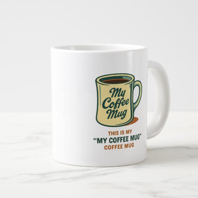 Retro kaffemugge humor design jumbo mugg (Framsida höger)