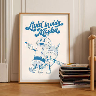 Retro Kaffetryck Vintage Kaffebild Ret Poster
